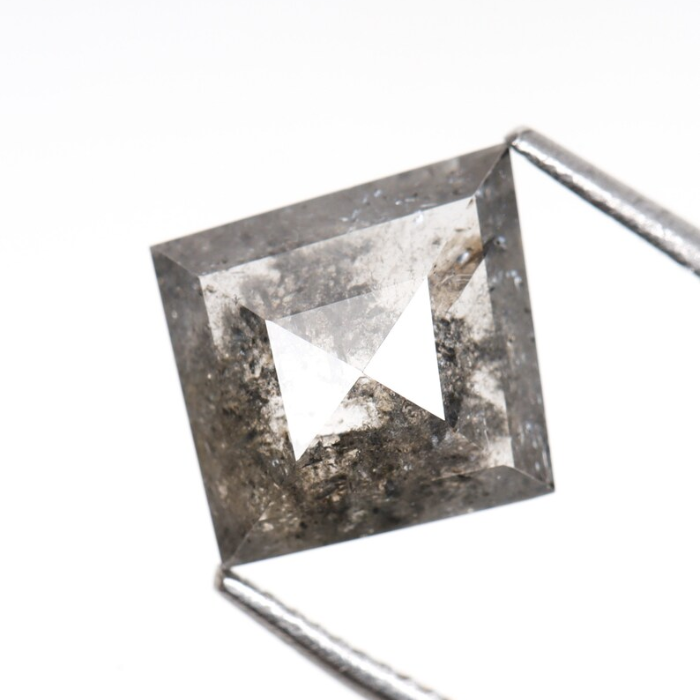 Loose Salt and Pepper Kite Cut Earth Mined Diamond