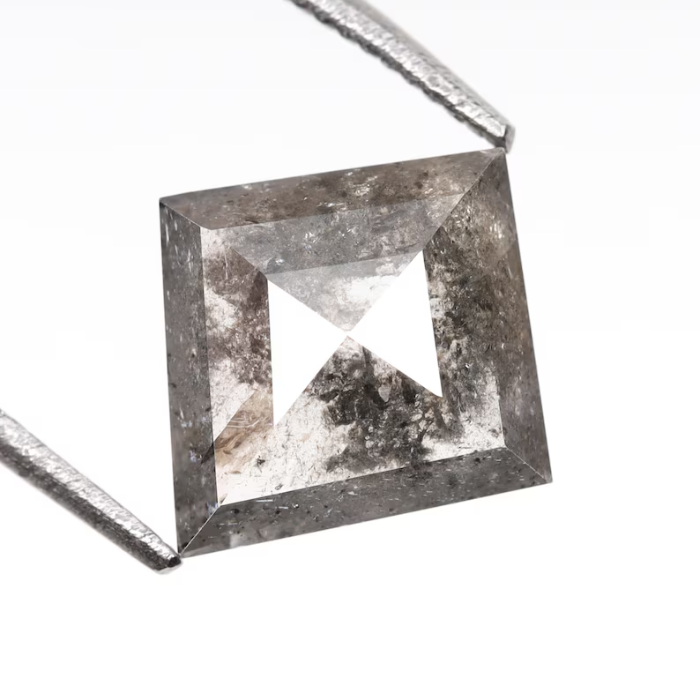 Loose Salt and Pepper Kite Cut Earth Mined Diamond