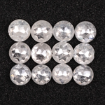 Loose White Round Rose Cut Natural Earth Mined Diamond - Minimal Carbon