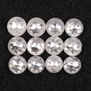 Loose White Round Rose Cut Natural Earth Mined Diamond - Minimal Carbon