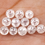 Loose White Round Rose Cut Natural Earth Mined Diamond - Minimal Carbon