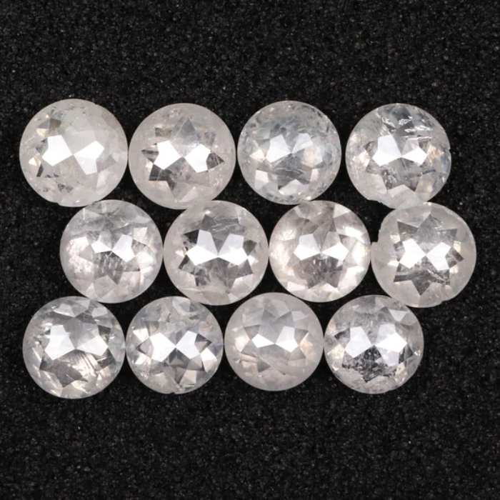 Loose White Round Rose Cut Natural Earth Mined Diamond - Minimal Carbon