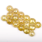 Loose Yellow Round Rose Cut Earth Mined Diamond