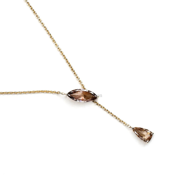 Marquise And Pear Lab Grown Diamond Drop Pendant Necklace