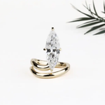 marquise cut snake ring
