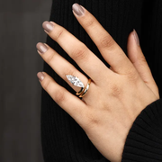 marquise cut snake ring