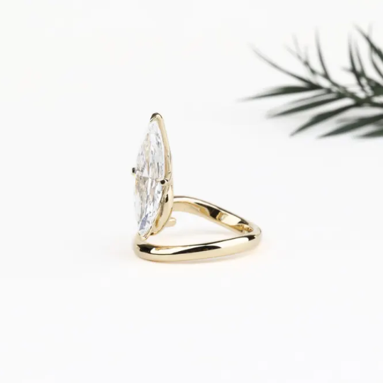 marquise cut snake ring