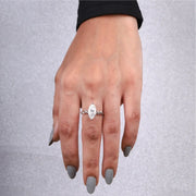 Marquise Cut Solitaire Moissanite Engagement Ring