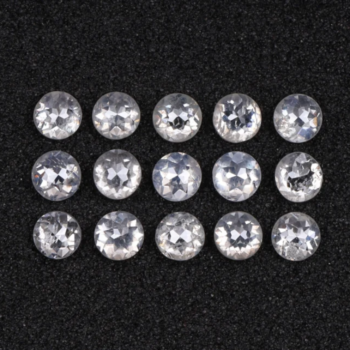 Milky White Natural Round Rose Cut Earth Mined Diamond