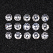 Milky White Natural Round Rose Cut Earth Mined Diamond