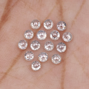 Milky White Natural Round Rose Cut Earth Mined Diamond