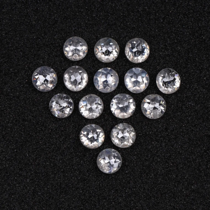 Milky White Natural Round Rose Cut Earth Mined Diamond