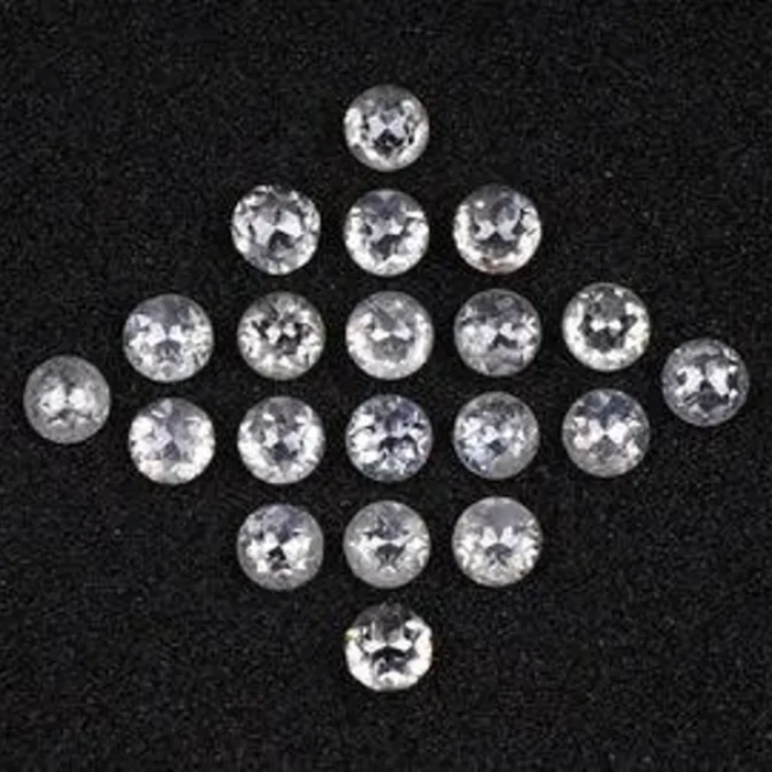 Milky White Round Rose Cut Natural Earth Mined Diamond - Minimal Carbon