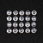 Milky White Round Rose Cut Natural Earth Mined Diamond - Minimal Carbon