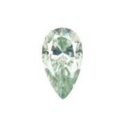 pear cut moissanite green diamond
