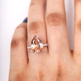 Pink Morganite Ring - Minimal Carbon