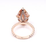 Pink Morganite Ring - Minimal Carbon