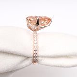 Pink Morganite Ring - Minimal Carbon