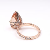 Pink Morganite Ring - Minimal Carbon