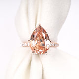 Pink Morganite Ring - Minimal Carbon