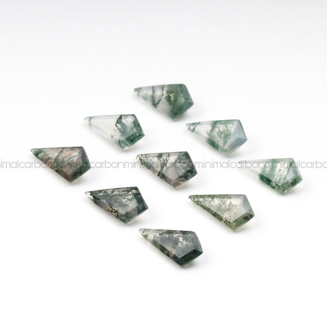 Natural Moss Agate | Loose Moss Agate | Kite Moss Agate - Minimal Carbon