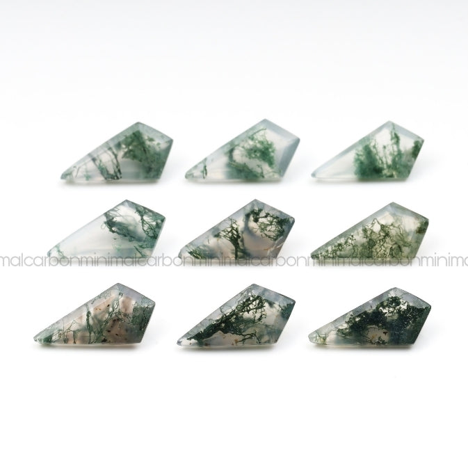 Natural Moss Agate | Loose Moss Agate | Kite Moss Agate - Minimal Carbon