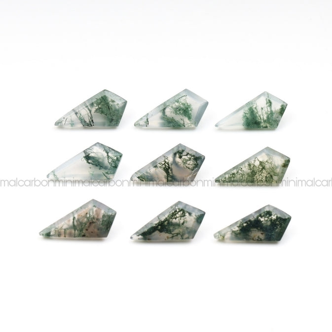 Natural Moss Agate | Loose Moss Agate | Kite Moss Agate - Minimal Carbon