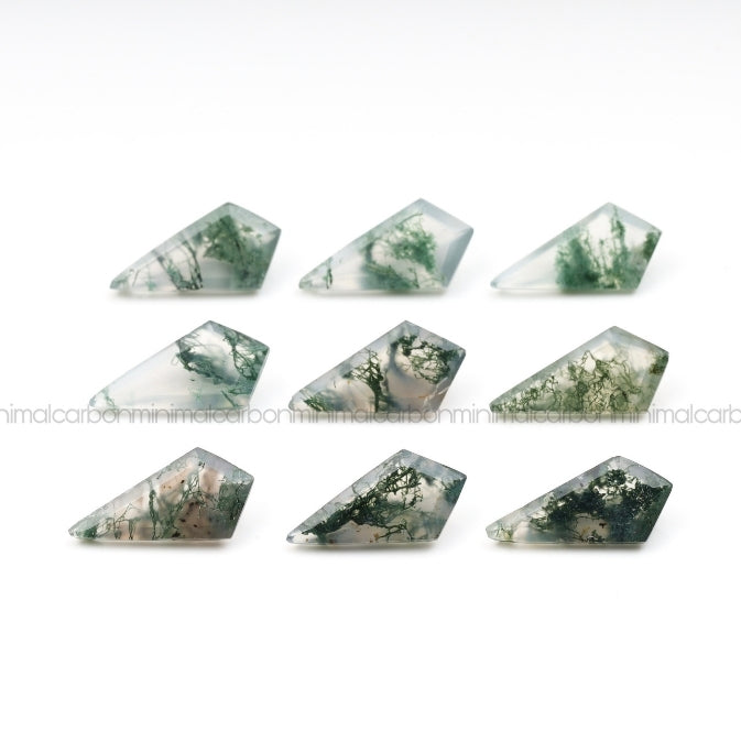 Natural Moss Agate | Loose Moss Agate | Kite Moss Agate - Minimal Carbon