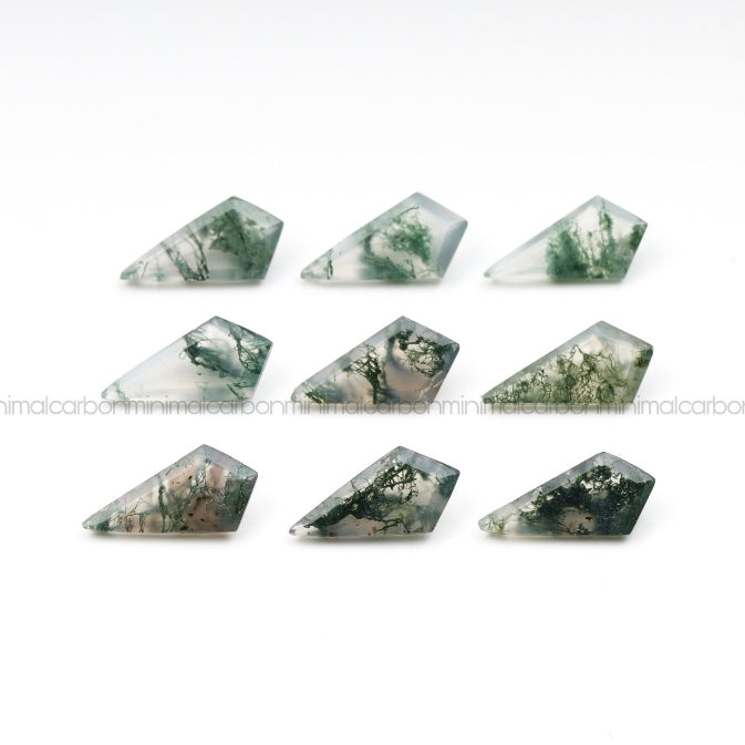 Natural Moss Agate | Loose Moss Agate | Kite Moss Agate - Minimal Carbon