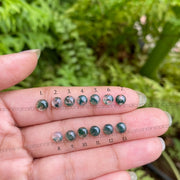 Natural Moss Agate Pair | Loose Round Moss Agate - Minimal Carbon