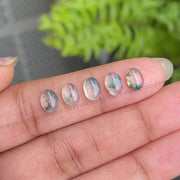 Natural Moss Agate | Loose Oval Moss Agate - Minimal Carbon