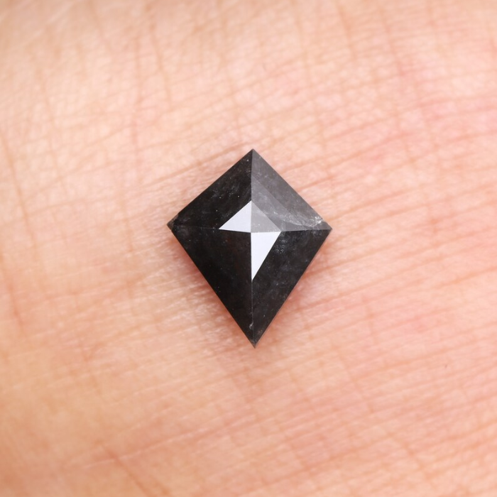 Natural Black Full Cut Kite Cut Diamond