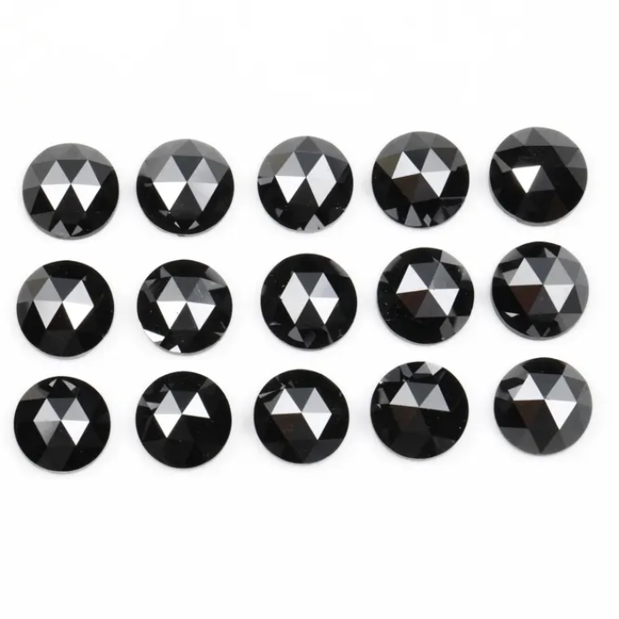 Natural Black Loose Round Rose Cut Earth Mined Diamond