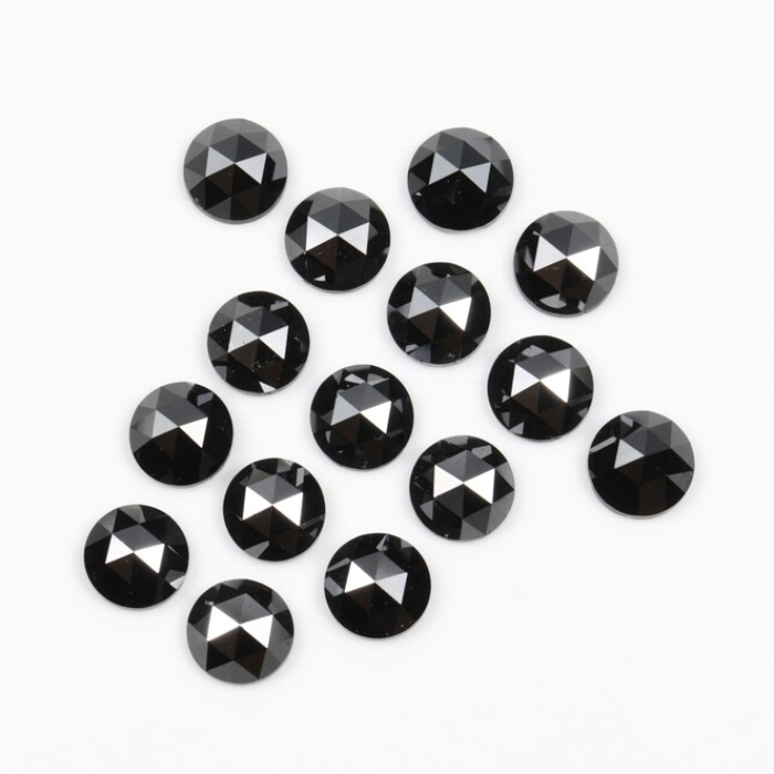 Natural Black Loose Round Rose Cut Earth Mined Diamond