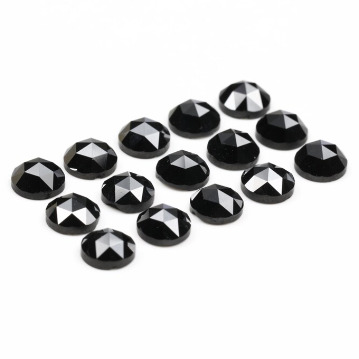 Natural Black Loose Round Rose Cut Earth Mined Diamond