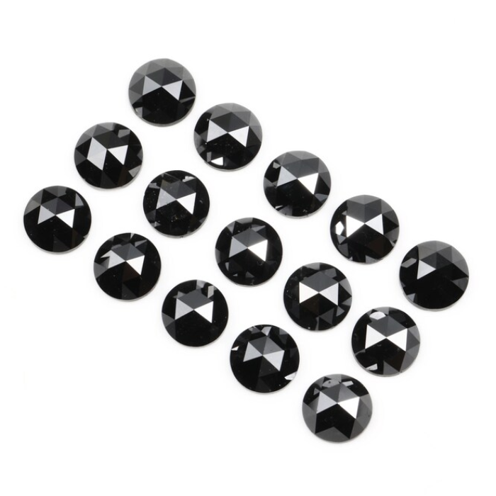 Natural Black Loose Round Rose Cut Earth Mined Diamond