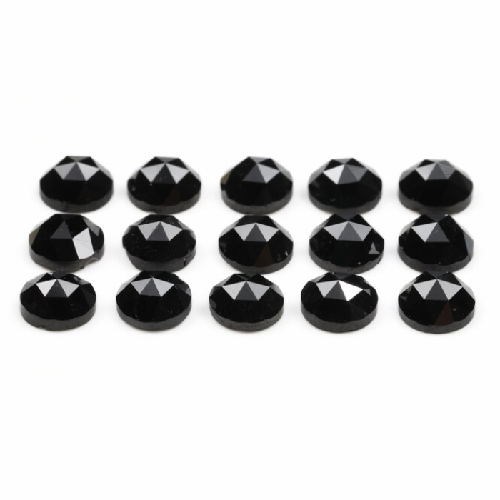 Natural Black Loose Round Rose Cut Earth Mined Diamond