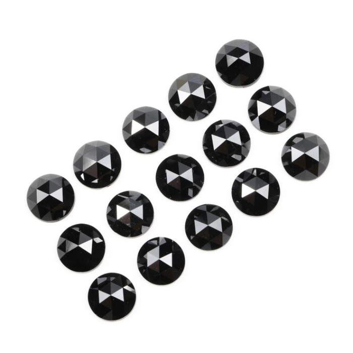 Natural Black Loose Round Rose Cut Earth Mined Diamond