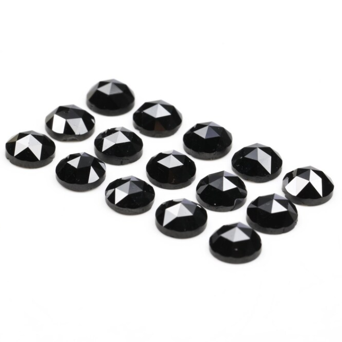 Natural Black Loose Round Rose Cut Earth Mined Diamond