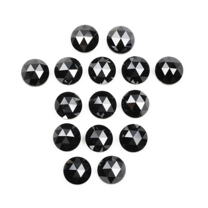 Natural Black Loose Round Rose Cut Earth Mined Diamond
