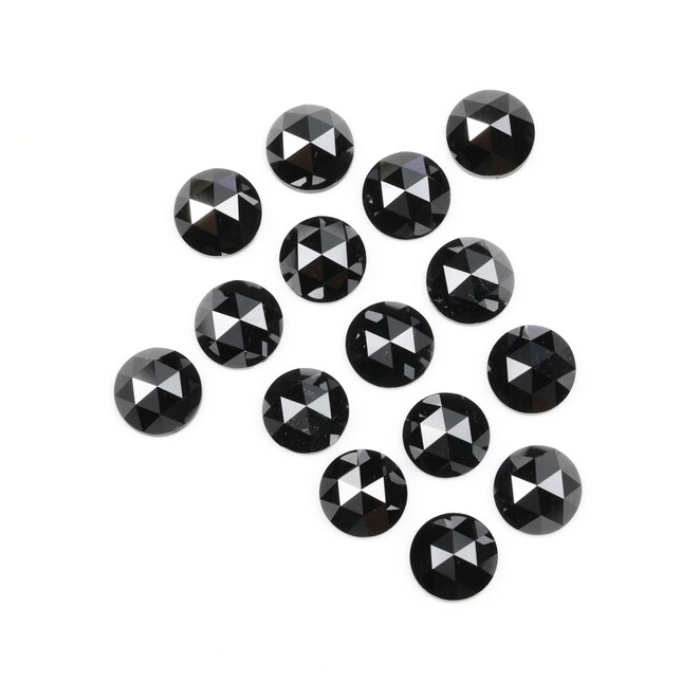 Natural Black Loose Round Rose Cut Earth Mined Diamond