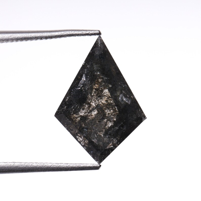 Natural Full Cut Salt and Pepper Kite Cut Diamond