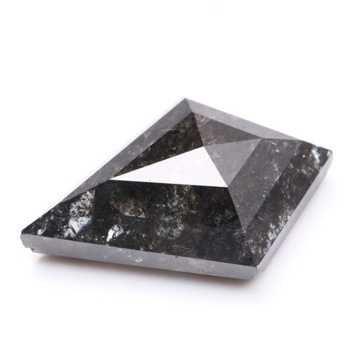 Natural Full Cut Salt and Pepper Kite Cut Diamond