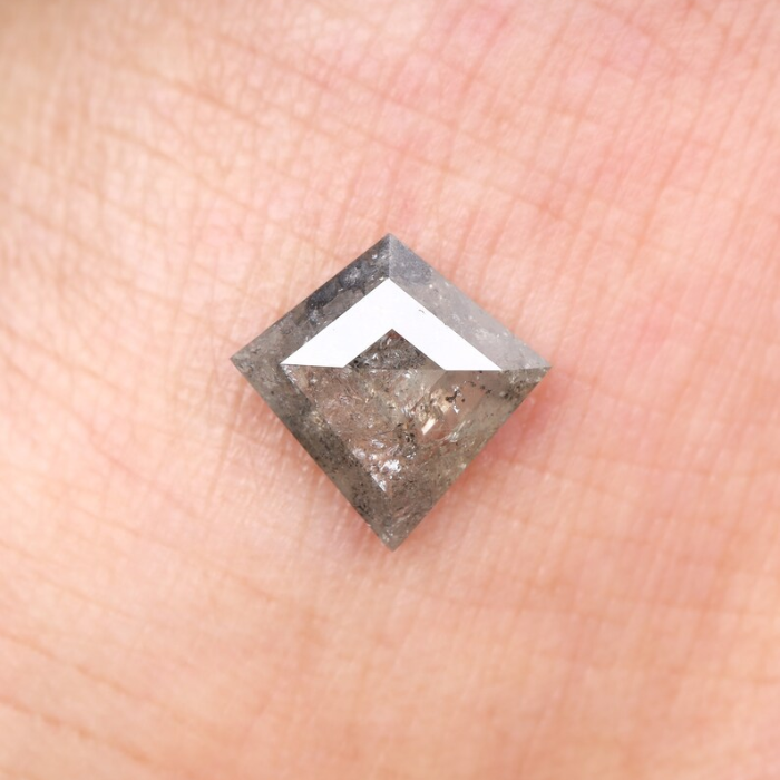 Natural Kite Cut Salt and Pepper Earth Mined Diamond