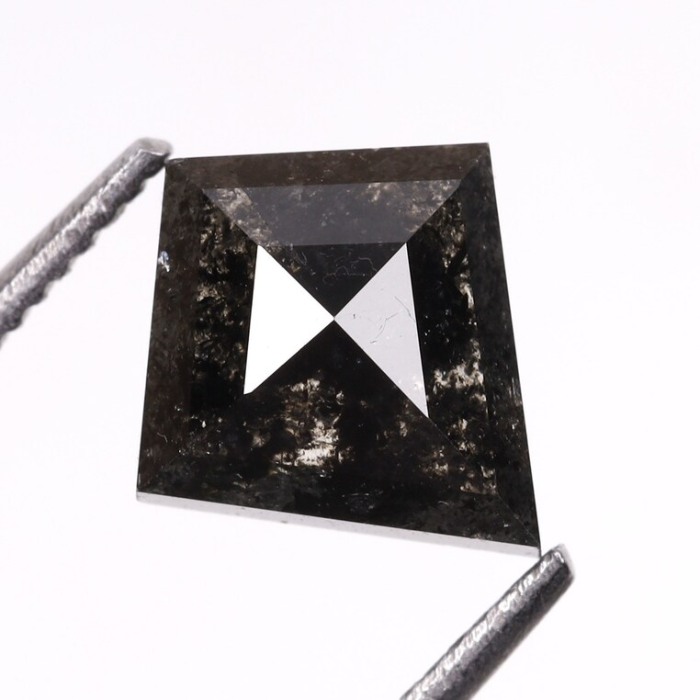 Natural Kite Cut Salt and Pepper Loose Diamond