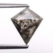 Natural Kite Cut Salt and Pepper Rose Cut Diamond
