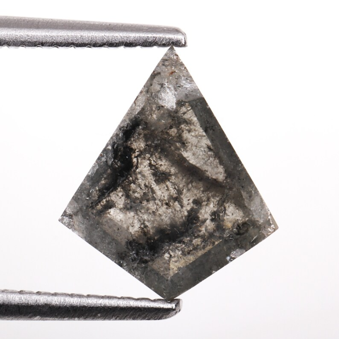 Natural Kite Cut Salt and Pepper Rose Cut Diamond