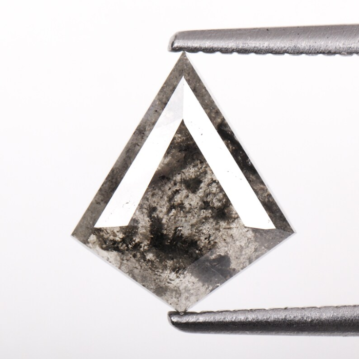 Natural Kite Cut Salt and Pepper Rose Cut Diamond