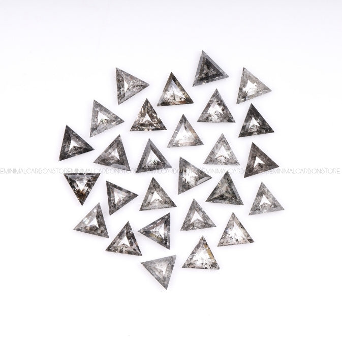 1 CT, 3.0 MM | Dark Salt And Pepper Triangle Cut Diamond