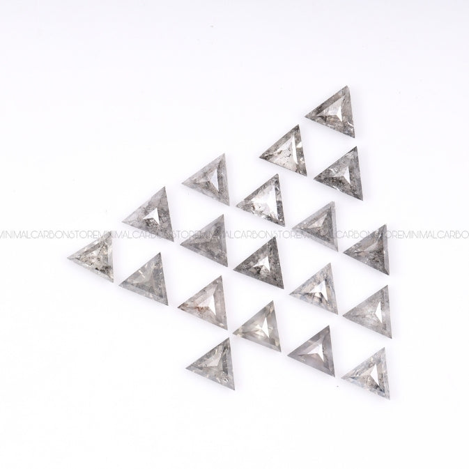 1 CT, 3.0 MM | Grey Salt And Pepper Triangle Cut Diamond